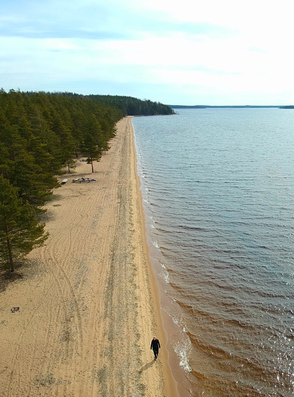 Huuhanranta on yli kilometrin pituinen ranta