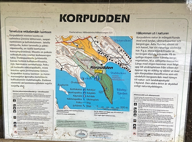 Korpudden infotaulu