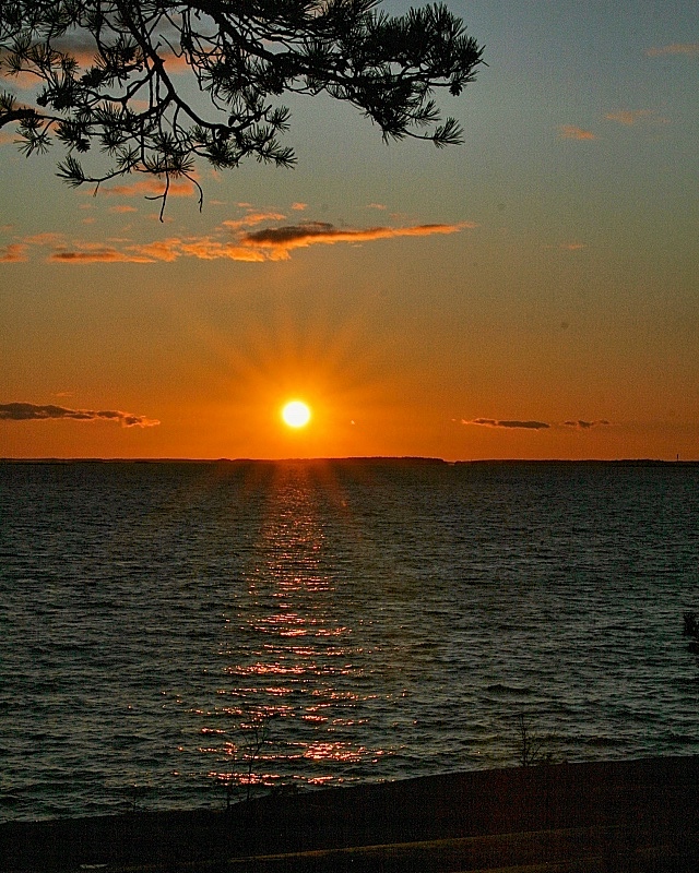 Porkkala auringonlaskun aikaan