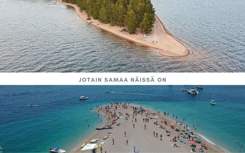 Ranta Suomessa, joka muistuttaa rantaa Kroatiassa