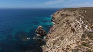 Kalbarri cliff Island rock ja upeat kävelyreitit.