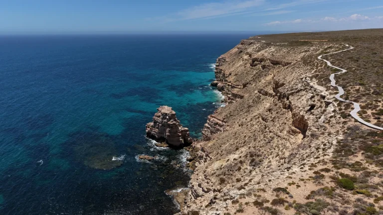 Kalbarri cliff Island rock ja upeat kävelyreitit.