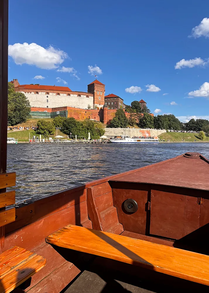 Krakovan linna kuvattuna jokiristeilyltä.