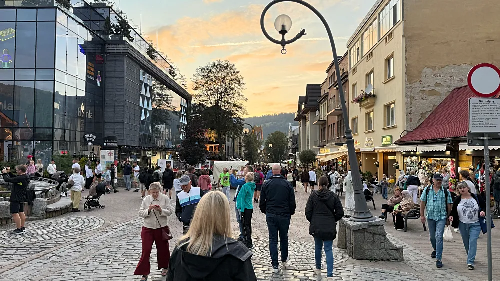 Zakopanen kävelykadulla.